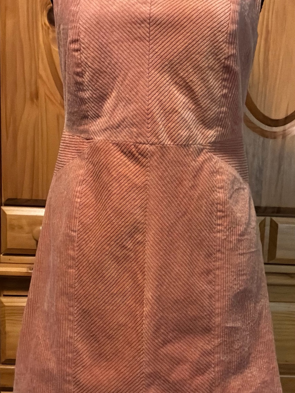 Francesca's Mi Ami Collections Orange Corduroy Pinafore Dress